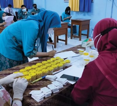 tes urine SMK Putra Bangsa