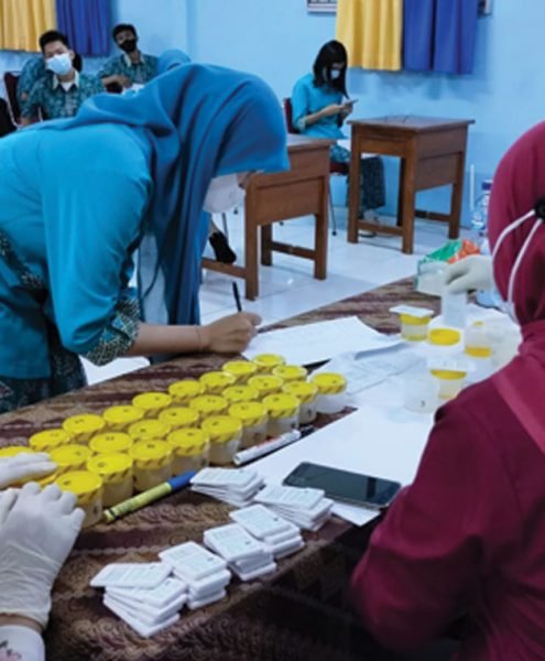tes urine SMK Putra Bangsa