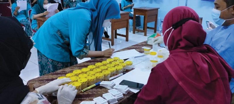 tes urine SMK Putra Bangsa