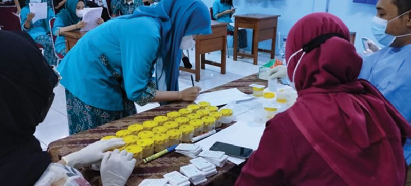 tes urine SMK Putra Bangsa